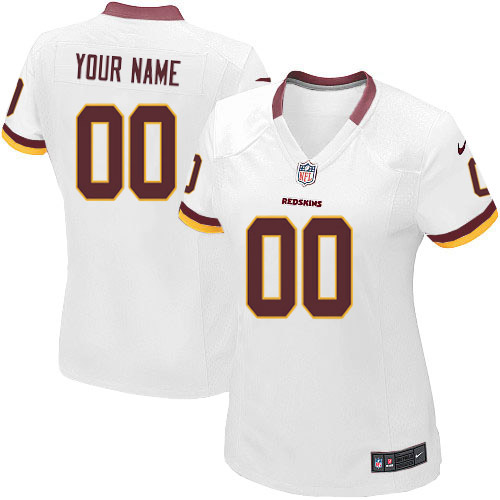 Nike Washington Redskins Customized White Stitched Women's NFL Jersey